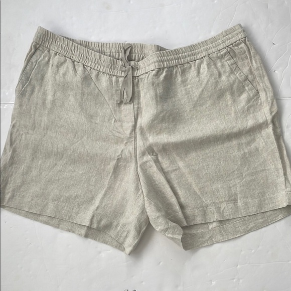 Talbots Pink and Beige/Tan Shorts Linen Relaxed Fit 3X Petite Set of 2 Bundle - Picture 8 of 15